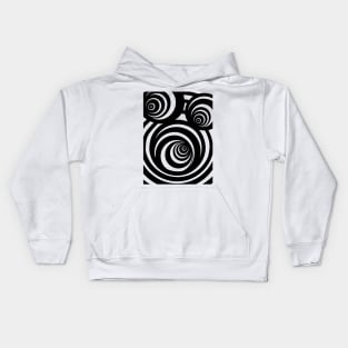 3 Dimensional Black Spiral Kids Hoodie